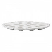 Berry & Thread Whitewash Deviled Egg Platter 13 3/4"