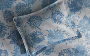 Chrysanthemum Euro Sham - Blue