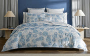 Chrysanthemum Euro Sham - Blue