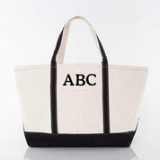 Large Black Boat Tote