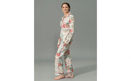 Luca Pajama Set, Small - Pomegranate Pink Coral