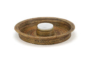 Chip and Dip with Round Stoneware 8oz Dish