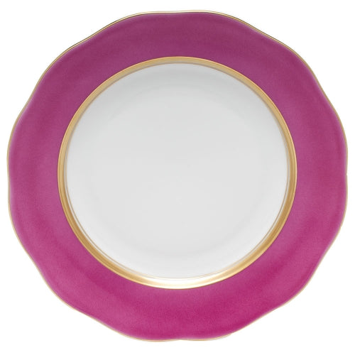 Silk Ribbon Raspberry Dessert Plate