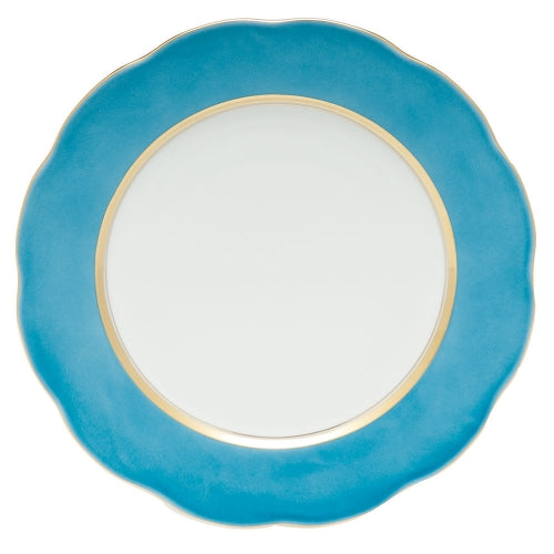 Silk Ribbon Turquoise Service Plate