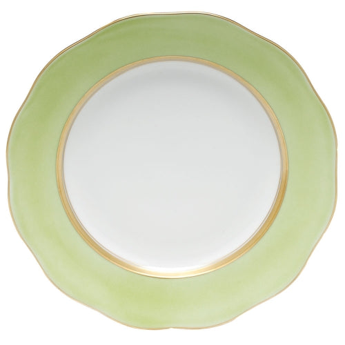 Silk Ribbon Lime Dessert Plate