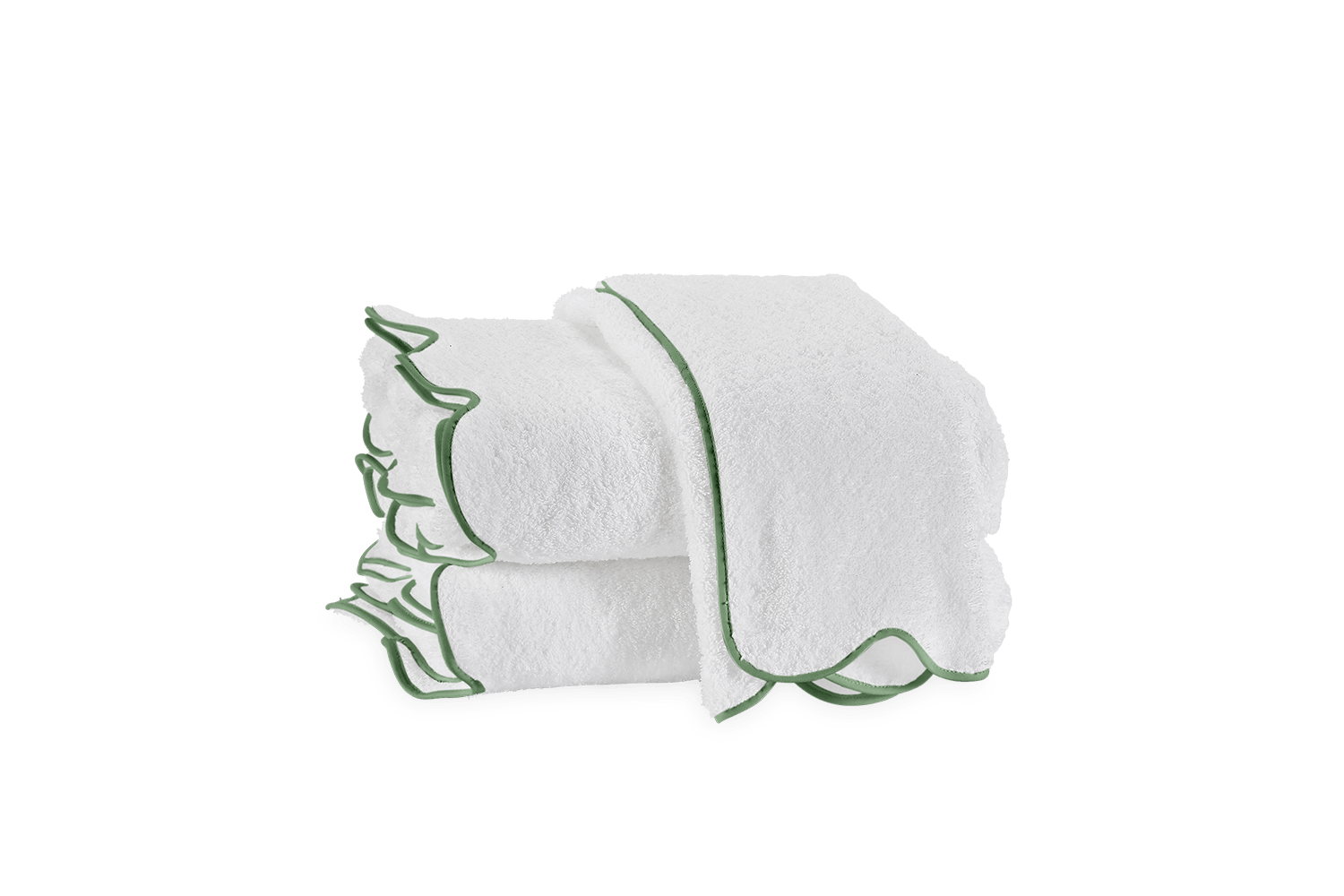 Cairo Scallop Bath Towel - Palm