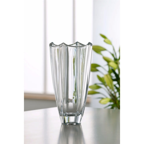 LVH Crystal Square Vase 10"