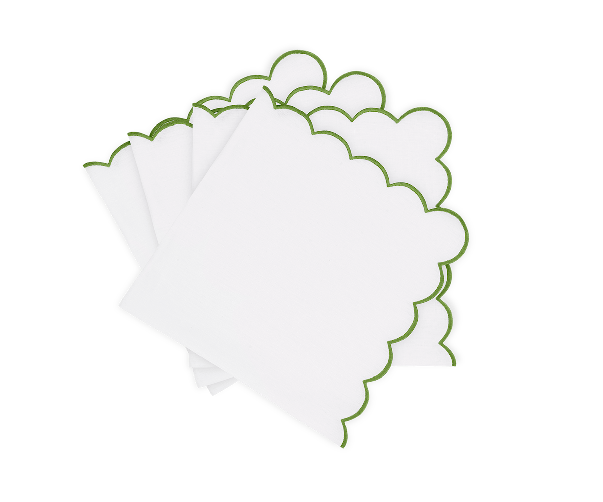 Dakota Napkin Set/4 - White/Grass