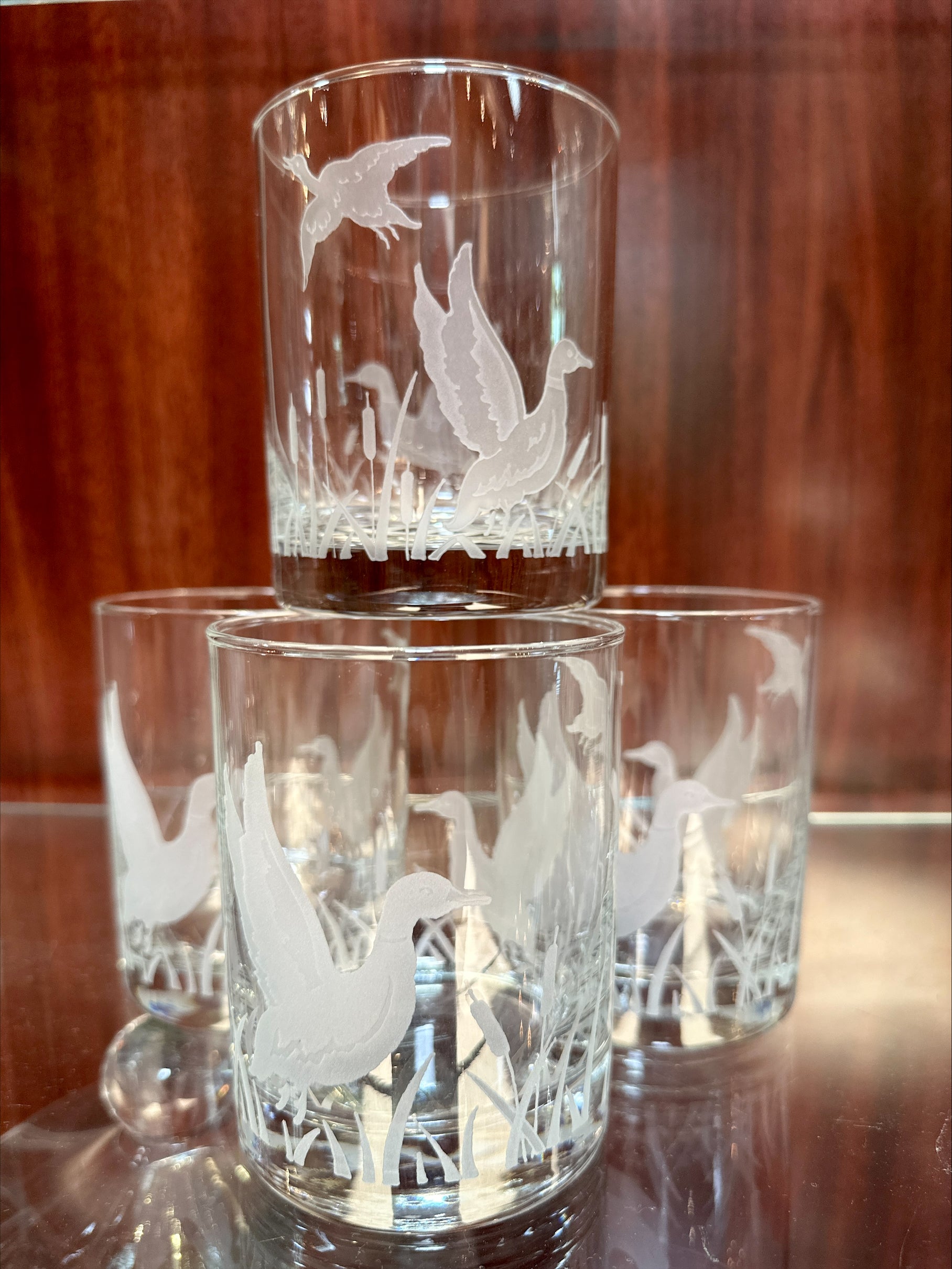 LVH Ducks Double Old Fashioned, Set of Four