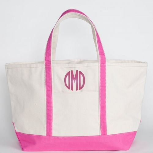 Large Hot Pink Boat Tote