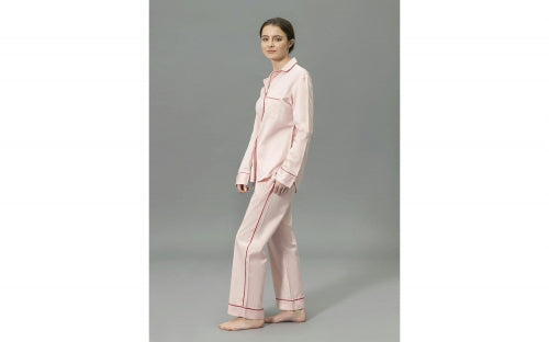 Nocturne Pajama Set, Small - Pink & Scarlet