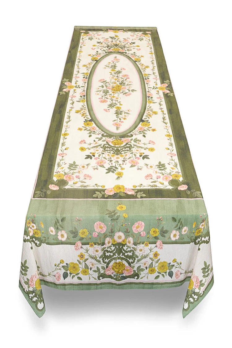 Tapestry Pastel Linen Tablecloth