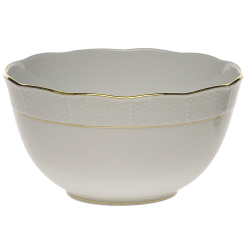 Golden Edge Round Bowl 7 1/2"