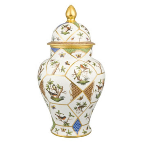 Rothschild Bird Limited Edition Covered Urn with Button Finial