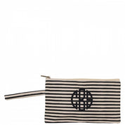 Natural and Black Striped Clutch