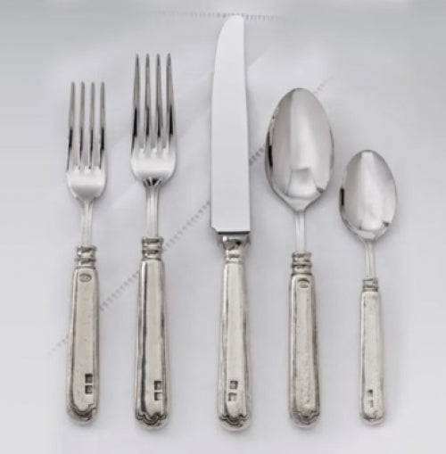 Filet Pewter Five Piece Place Setting | L.V. Harkness, Lexington, KY