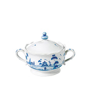 Country Estate Delft Blue Lidded Sugar/Jam Bowl