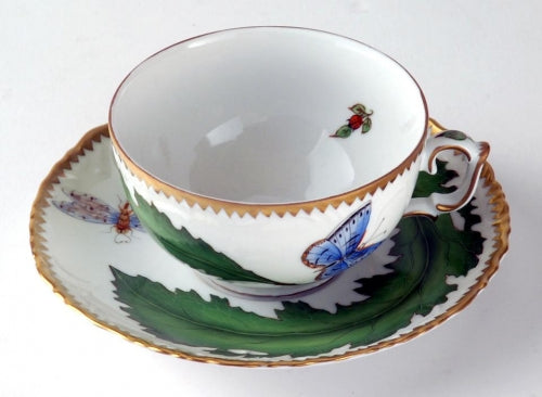 Green Leaf Tea Cup and Saucer