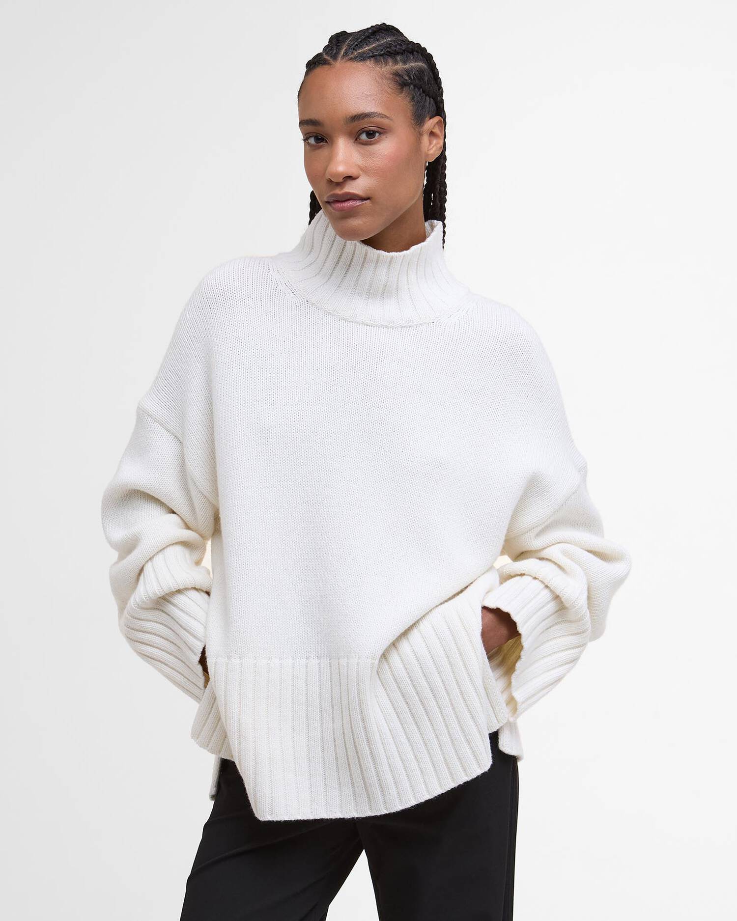 Serena High-Neck Sweater - Cloud