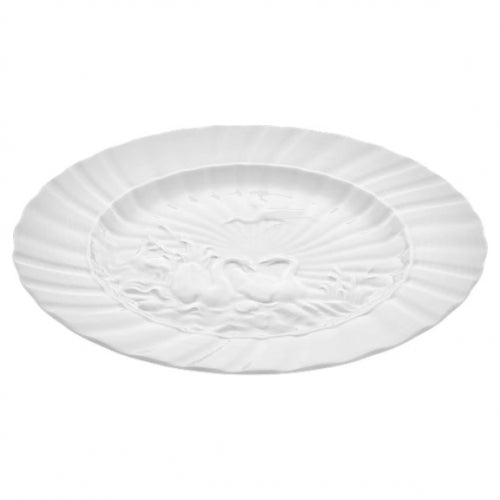 Swan Service White Dinner Plate 11"