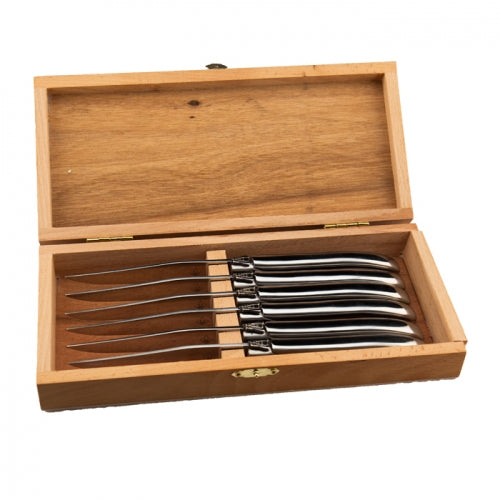 Stainless Laguiole Steak Knives, Set of 6