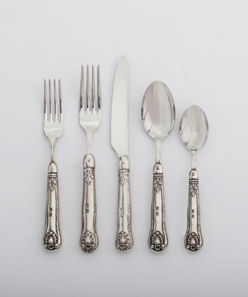 Noto Pewter Five Piece Place Setting