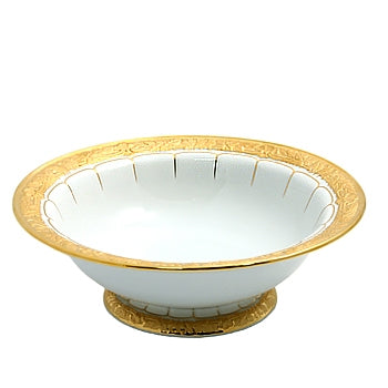 Golden Baroque Round Bowl 10 3/4"