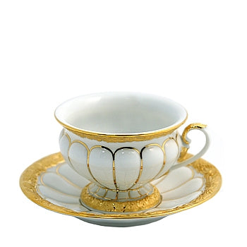 Golden Baroque Cup and Saucer