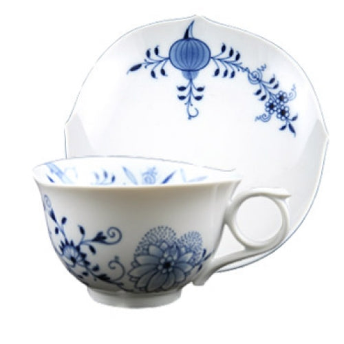 Blue Onion Vine Teacup and Saucer