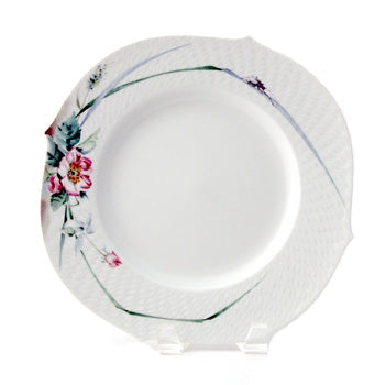 Waves Relief Woodland Flora Dinner Plate