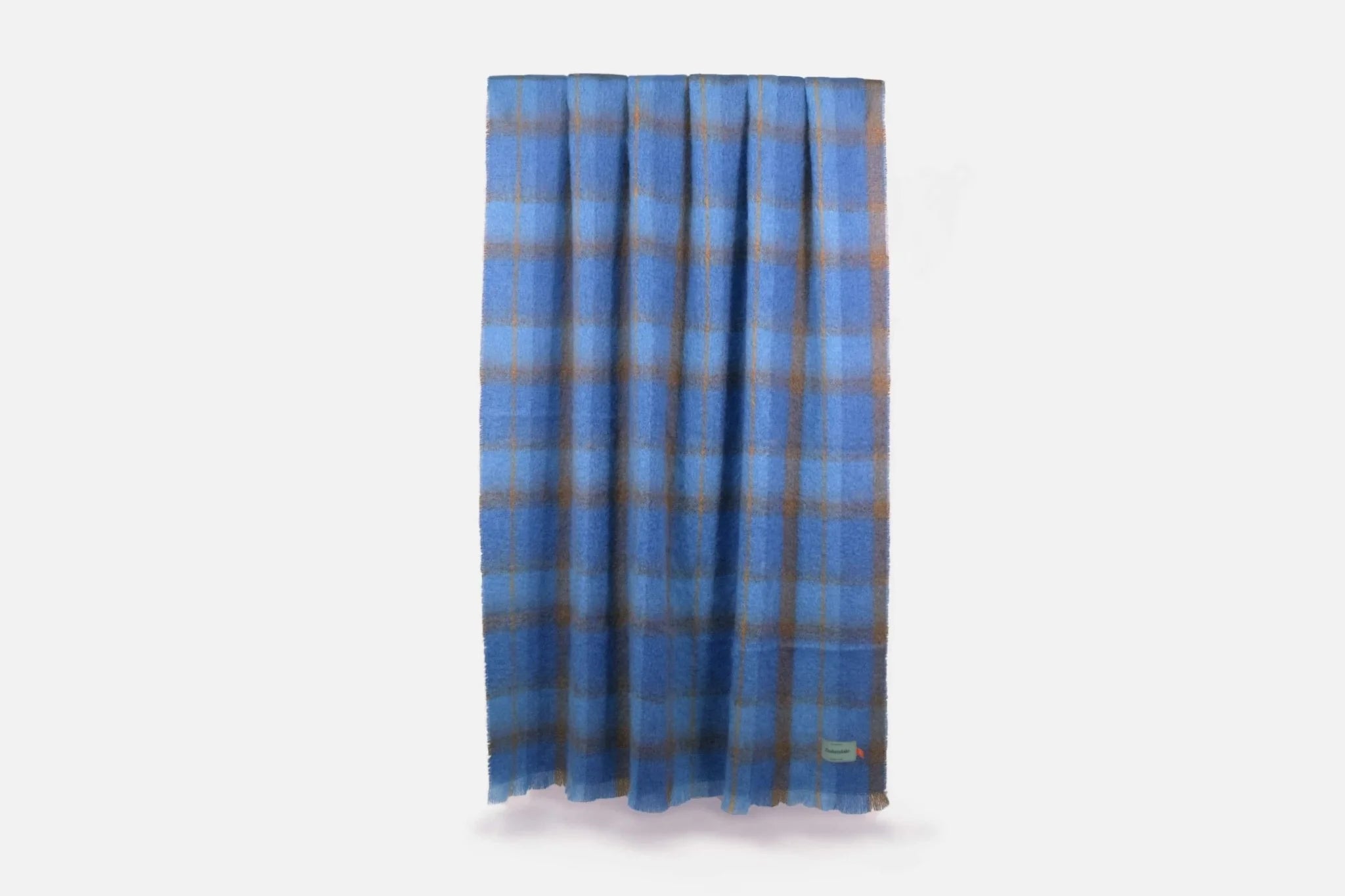 Plaid Drumin Mohair Throw Blanket