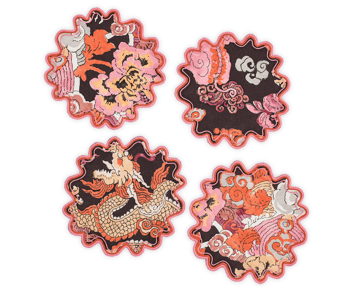 Magic Mountain 6" Round Cocktail Napkins - Set of 4