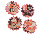 Magic Mountain 6" Round Cocktail Napkins - Set of 4