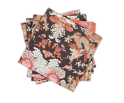 Magic Mountain Linen Napkins - Set of 4 - Chocolate Persimmon - 22 x 22"