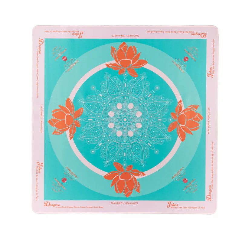Lotus Mahjong Mat - Teal