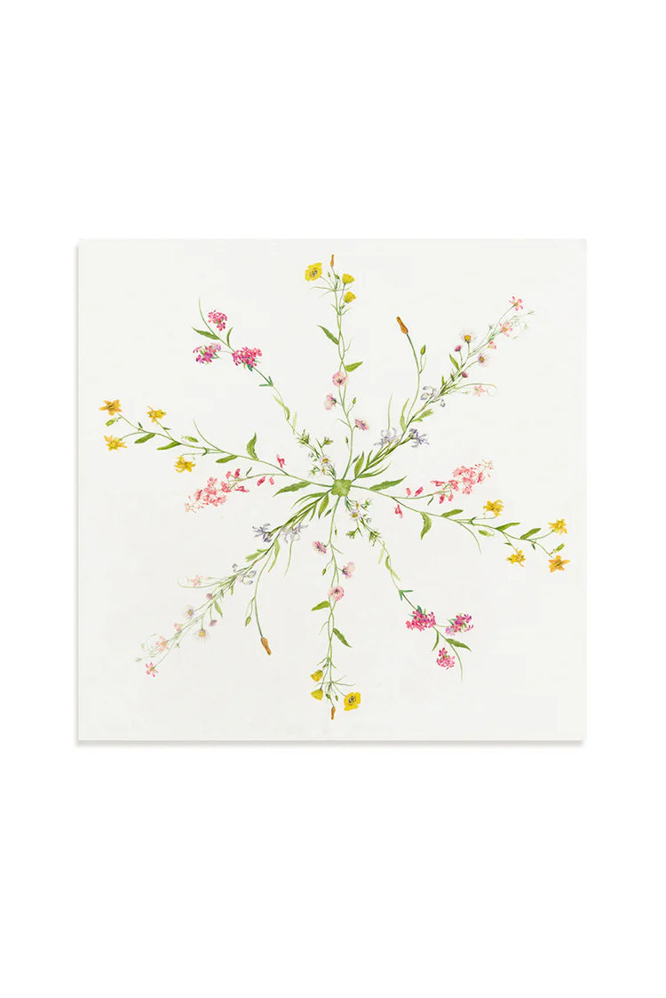 'Our June' Floral Linen Napkin - 20 x 20"