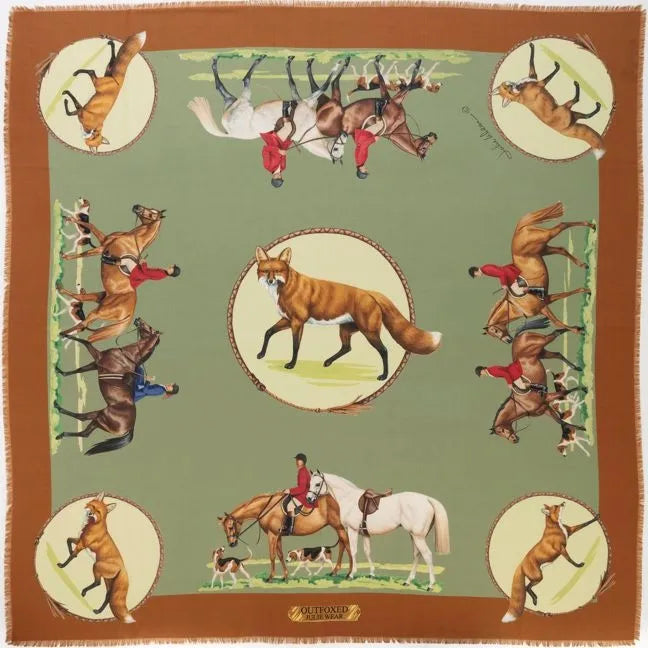 Outfoxed Wool Wrap - Green