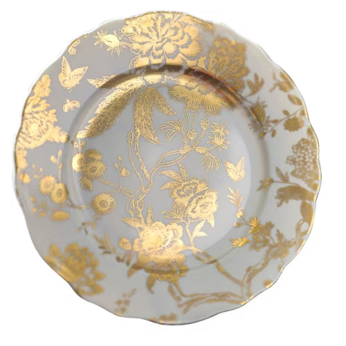 Jardin Secret Dessert/Salad Plate - Grey and Gold