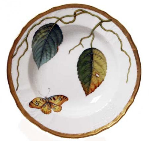 Antique Forest Leaves Rim Soup