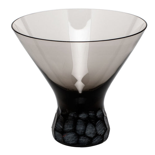 Pebbles Smoke Stemless Martini Glass