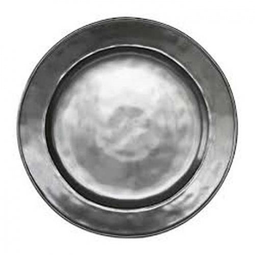 Pewter Stoneware Dinner Plate