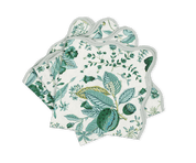 Pomegranate Linen Napkin Set of 4 - Emerald