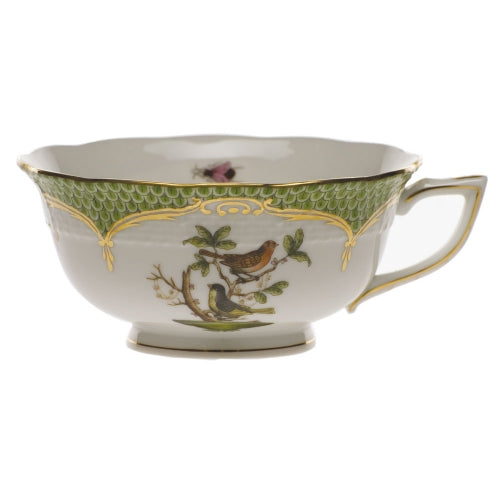 Rothschild Bird Green Border Tea Cup - Motif #3