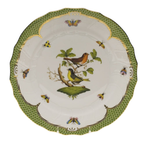 Rothschild Bird Green Border Dinner Plate - Motif #3