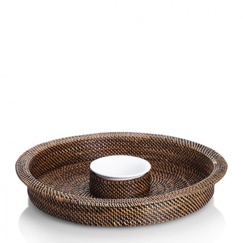 Rattan Round Chip and Dip-R