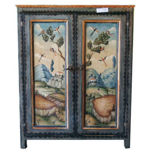 Antique Peruvian Corner Armoire