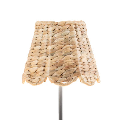 Scalloped Water Hyacinth Woven Lampshade