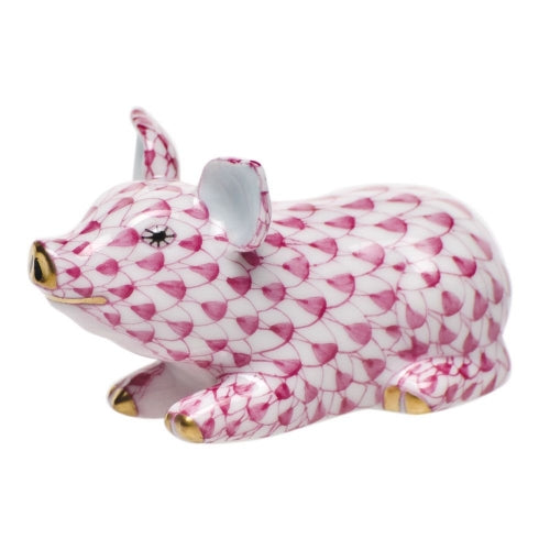 Little Pig Lying - Raspberry