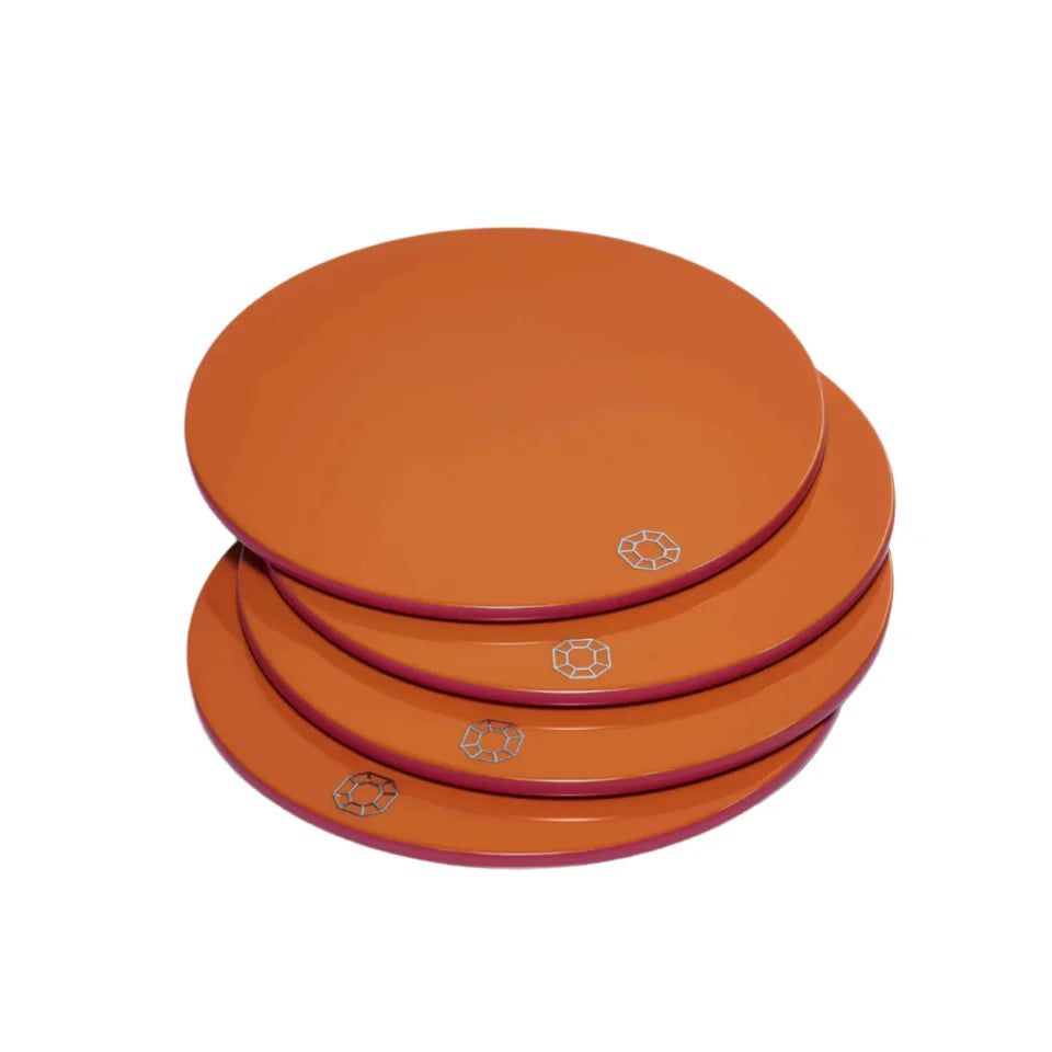 Octogone Coasters - Orange S/4