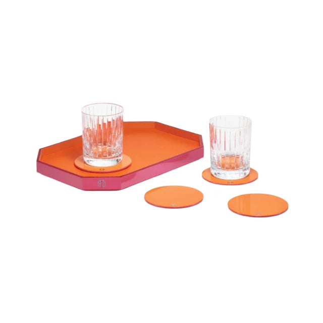 Octogone Coasters - Orange S/4